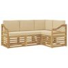 vidaXL Sofų komplektai 4 pcs Balta ir kreminė 185,5 x 126,5 x 73 cm