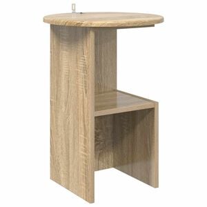 vidaXL &Scaron;oninis stalas Sonoma ąžuolas &Oslash; 39,5 x 55 cm Apdirbta mediena