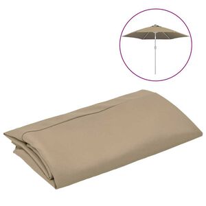 vidaXL Pakaitinis audinys lauko skėčiui nuo saulės, taupe, 300cm