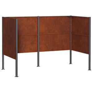 vidaXL Atliekų konteinerio ekranas 167 x 85 x 113 cm Rūdijanti