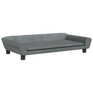 vidaXL Vaiki&scaron;ka sofa, tamsiai pilkos spalvos, 100x50x26cm, aksomas