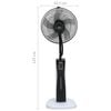 vidaXL Dulksną skleidžiantis pastatomas ventiliatorius, juodas/baltas
