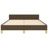 vidaXL Lovos rėmas be čiužinio, tamsiai rudas, 140x200cm, audinys