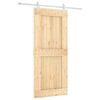vidaXL Slankios durys Natūrali ir Balta 90 x 210 cm