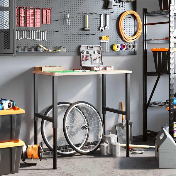 vidaXL Darbastalio rėmai, 2vnt., juodi, 55x(69-95,5)cm, metalas