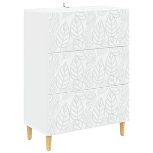 vidaXL Stalčių spintelė Balta 66 x 34,5 x 90 cm Apdirbta mediena