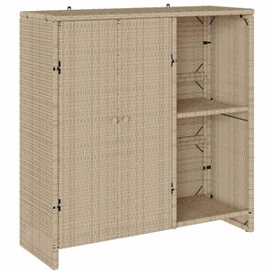 vidaXL Oppbevaringsskap su lentyna Smėlio 100 x 36 x 102 cm Ratanas