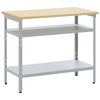 vidaXL Darbo stalas su lentyna su saugykla Pilka 100 x 55 x 85 cm