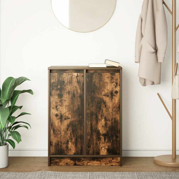 vidaXL Šoninė spintelė, dūminio ąžuolo, 57x34x76 cm, apdirbta mediena