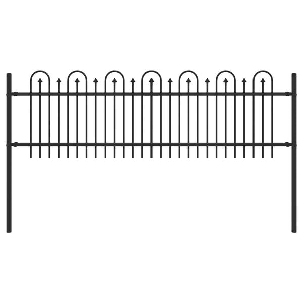 vidaXL Dygliuota arkinė tvora Juoda 200 x 130 cm