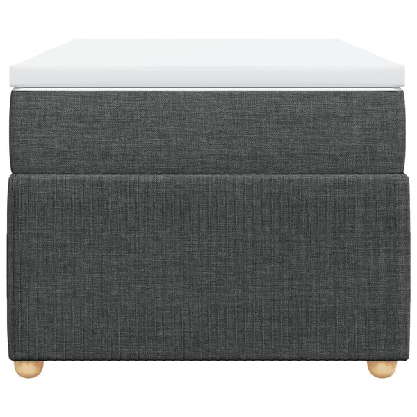 vidaXL Lova su spyruoklėmis ir čiužiniu, tamsiai pilka, 80x200 cm