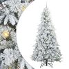 vidaXL Dirbtinė Sulankstoma Kalėdų Eglutė Balta 240 cm PE ir PVC