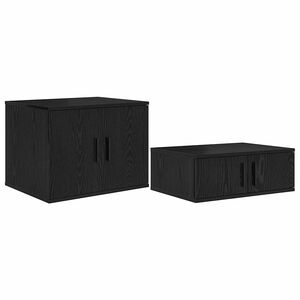 vidaXL Oppbevaringsskap 2 pcs Juodas ąžuolas 127 x 41 x 40 cm