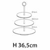 Excellent Houseware Serviravimo stovas, 3 aukštų, juodas, 36,5cm