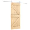 vidaXL Slankios durys Natūrali ir Balta 85 x 210 cm