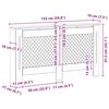 vidaXL Radiatoriaus uždangalas, baltos sp., 152x19x81,5cm, MDF