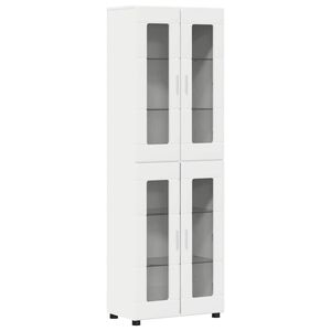 vidaXL Auk&scaron;tas spintelė FLORIN 60 x 35 x 182 cm Balta Apdirbta mediena