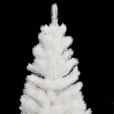 vidaXL Dirbtinė Kalėdų eglutė, balta, 90cm, su tikroviškais spygliais