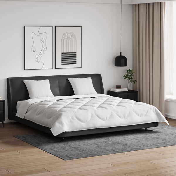 vidaXL Antklodė su pagalve 3 pcs Balta Mikropluoštas