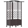 vidaXL Pakeltas lovas su trelėmis ir stogu Ruda 122 x 40 x 144 cm PP