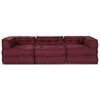 vidaXL Modulinė sofa 3 pcs Raudonmedis audinys