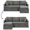 vidaXL Sofa Tamsiai pilka Bendri matmenys: 198 x 134 cm (P X G x A)