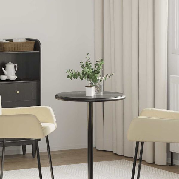 vidaXL Stalvir&scaron;is, juodos spalvos, skersmuo 50x2,5cm, marmuras