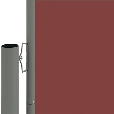vidaXL Ištraukiama šoninė pertvara, rudos spalvos, 200x1000cm
