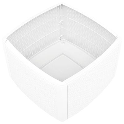 vidaXL Šoninis staliukas, baltos spalvos, 54x54x36,5cm, plastikas