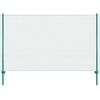 vidaXL Tinklinė tvora i&scaron; vielos su stulpais, žalios sp., 25x1,5 m