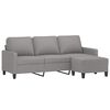 vidaXL Trivietė sofa su pakoja, &scaron;viesiai pilka, 180cm, audinys