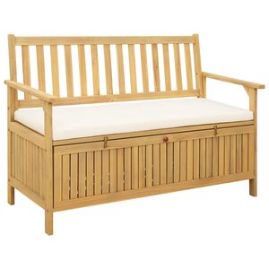 vidaXL Laikymo suolas su pagalve su saugykla 120 x 63 x 84 cm