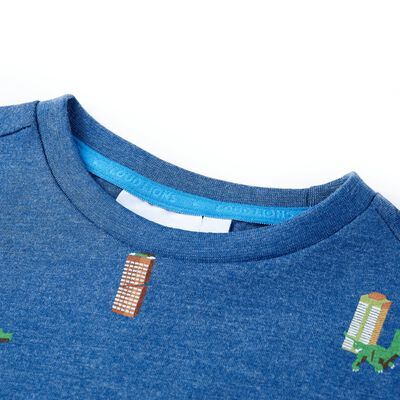 Vaikiški marškinėliai, tamsios mėlynos spalvos mišinys, 92 dydžio