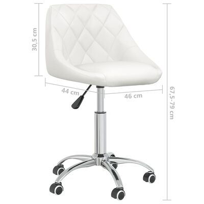 vidaXL Besisukančios valgomojo kėdės, 6vnt., baltos, dirbtinė oda