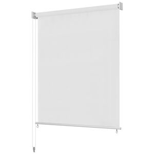 vidaXL Lauko roletas, 125 (plotis) x 230 (auk&scaron;tis) cm, baltos spalvos
