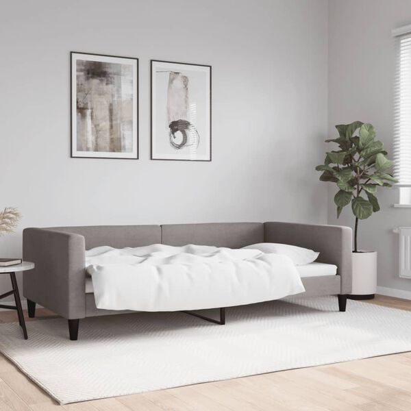 vidaXL Sofa, taupe spalvos, 100x200cm, audinys