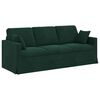 vidaXL Sofa 2 pcs Tamsiai žalia 198 x 78 x 80 cm Aksomas