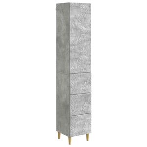 vidaXL Spintelė 2 pcs Betono pilka 33 x 34,5 x 90 cm Apdirbta mediena