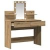 vidaXL Makiažo stalas su stalčių Amatininkų ąžuolas 100 x 40 x 130 cm