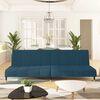 vidaXL Dvivietė sofa-lova, mėlynos spalvos, aksomas