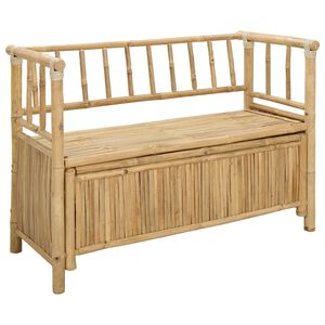 vidaXL Sodo Saugojimo Suolas 110 x 47 x 80 cm Bambukas Natūrali