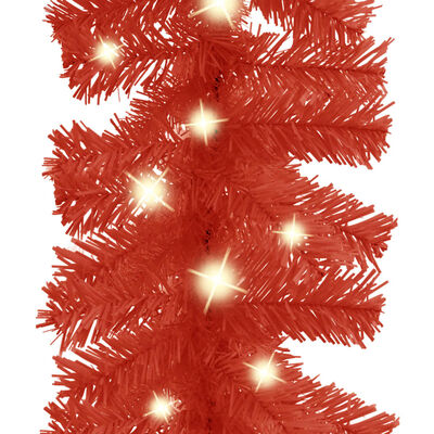 vidaXL Kalėdinė girlianda su LED lemputėmis, raudonos spalvos, 20m