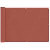 vidaXL Balkono Ekranas Terakotos 75 x 200 cm PU dengtas oksfordas alu