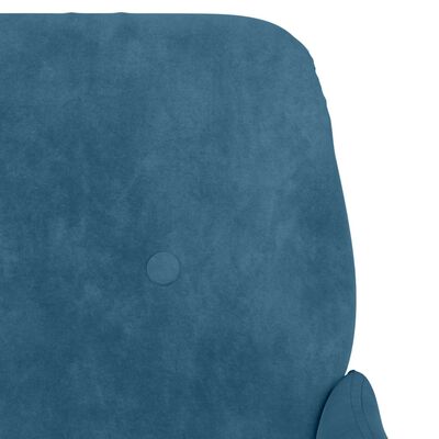 vidaXL Suoliukas, mėlynos spalvos, 108x79x79cm, aksomas