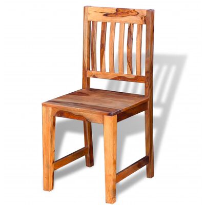 vidaXL Valgomojo kėdės, 6 vnt., masyvi rausvosios dalbergijos mediena