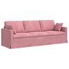 vidaXL Sofa 2 pcs Rožinė 228 x 78 x 80 cm Aksomas