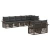 vidaXL Sodo Sofų Rinkinys 8 pcs Pilka poliratanas