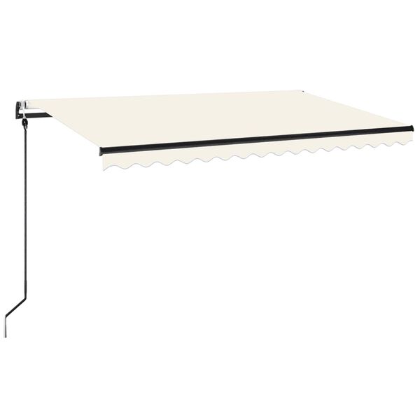 vidaXL Automatinė markizė su LED/vėjo jutikliu, kreminė, 400x350cm