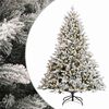 vidaXL Dirbtinė Sulankstoma Kalėdų Eglutė 150 cm 150 LED &Scaron;ilta balta