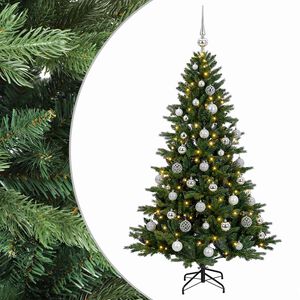 vidaXL Dirbtinė kalėdinė eglutė su rutuliuku 120 cm 150 LED